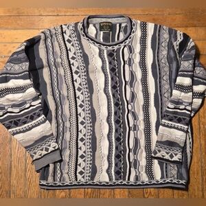 VTG 90s Tosani Oversizes 3D Knit Sweater XXL
